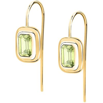 Trussardi Cercei placați cu aur cu zirconiu cubic verde T-Design TJAXA26 Trussardi Cercei placați cu aur cu zirconiu cubic verde T-Design TJAXA26