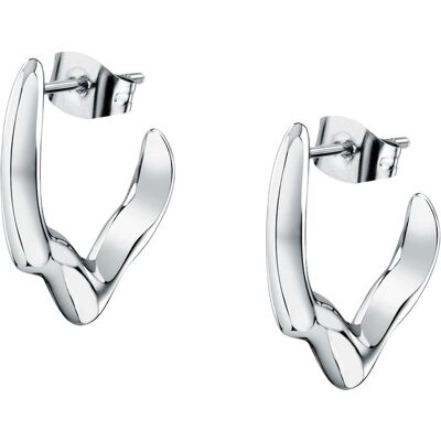Trussardi Cercei fermecători rotunzi din oțel T-Design TJAXA06 Trussardi Cercei fermecători rotunzi din oțel T-Design TJAXA06