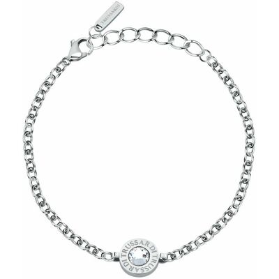 Trussardi Brățară stilată placată cu aur cu cristal T-Logo TJAXC116 Trussardi Brățară stilată placată cu aur cu cristal T-Logo TJAXC116