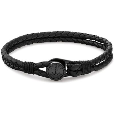 Tommy Hilfiger Brățară din piele neagră Nautical 2790693 17,5 cm Tommy Hilfiger Brățară din piele neagră Nautical 2790693 17,5 cm