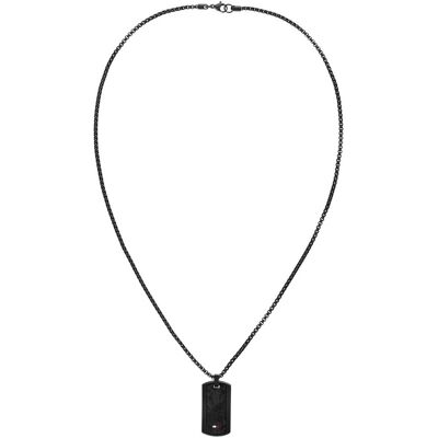 Tommy Hilfiger Colier negru pentru bărbați cu insignă militară Jameson 2790629 Tommy Hilfiger Colier negru pentru bărbați cu insignă militară Jameson 2790629