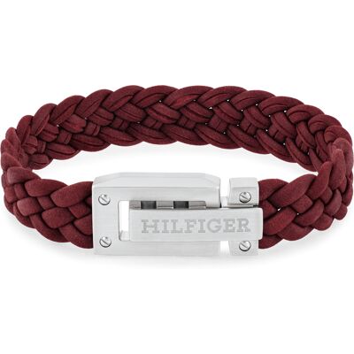 Tommy Hilfiger Brățară roșie din piele pentru bărbați 2790519 Tommy Hilfiger Brățară roșie din piele pentru bărbați 2790519