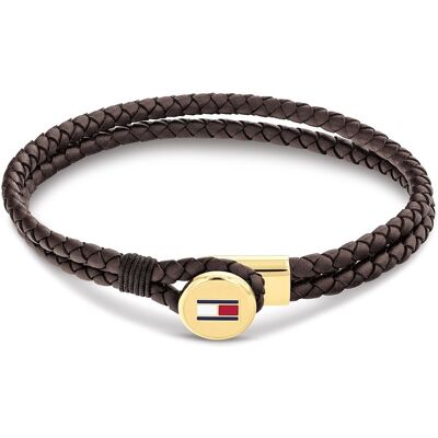 Tommy Hilfiger Brățară dublă din piele maro Bruce Leather 2790670 19 cm Tommy Hilfiger Brățară dublă din piele maro Bruce Leather 2790670 19 cm