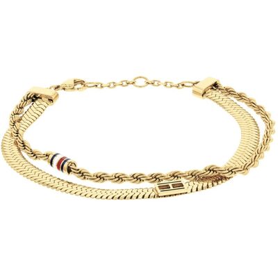 Tommy Hilfiger Brățară dublă placată cu aur Layered 2780982 Tommy Hilfiger Brățară dublă placată cu aur Layered 2780982