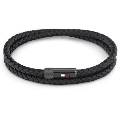 Tommy Hilfiger Brățară elegantă din piele neagră 2790262S Tommy Hilfiger Brățară elegantă din piele neagră 2790262S