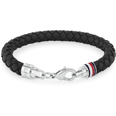 Tommy Hilfiger Brățară elegantă pentru bărbați din piele neagră 2790545 Tommy Hilfiger Brățară elegantă pentru bărbați din piele neagră 2790545