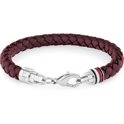Tommy Hilfiger Brățară elegantă pentru bărbați din piele roșie 2790547 Tommy Hilfiger Brățară elegantă pentru bărbați din piele roșie 2790547