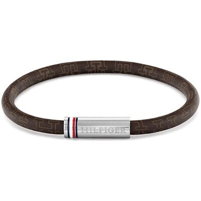 Tommy Hilfiger Brățară maro pentru bărbați din piele artificială Printed Cord 2790703 Tommy Hilfiger Brățară maro pentru bărbați din piele artificială Printed Cord 2790703