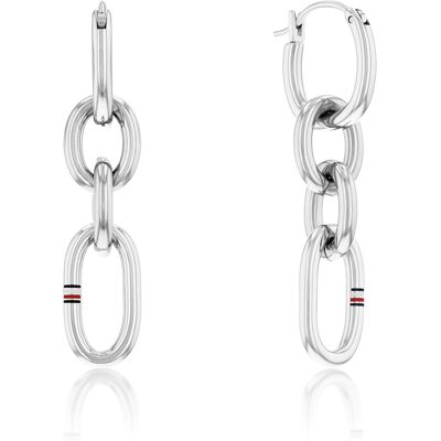 Tommy Hilfiger Cercei moderni din oțel Contrast Link Chain 2780787 Tommy Hilfiger Cercei moderni din oțel Contrast Link Chain 2780787