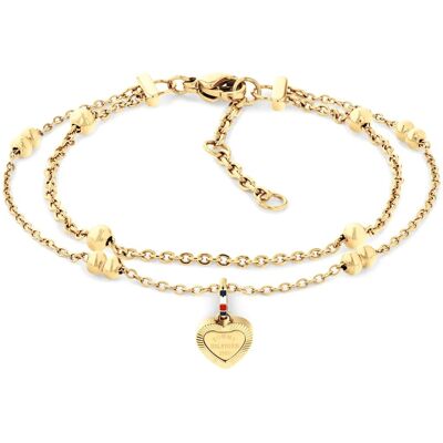 Tommy Hilfiger Brățară la modă placată cu aur Layered 2781012 Tommy Hilfiger Brățară la modă placată cu aur Layered 2781012