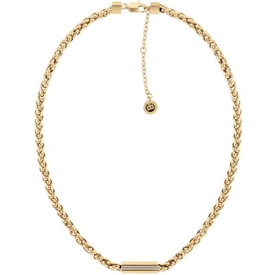 Tommy Hilfiger Colier la modă placat cu aur cu zirconii 2780873 Tommy Hilfiger Colier la modă placat cu aur cu zirconii 2780873