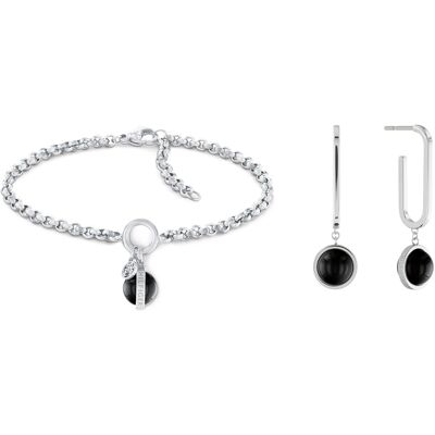 Tommy Hilfiger Set de bijuterii la modă cu onix 2770171 Tommy Hilfiger Set de bijuterii la modă cu onix 2770171