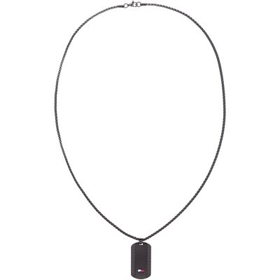Tommy Hilfiger Colier negru din oțel atemporal Nelson H-Link 2790424 Tommy Hilfiger Colier negru din oțel atemporal Nelson H-Link 2790424