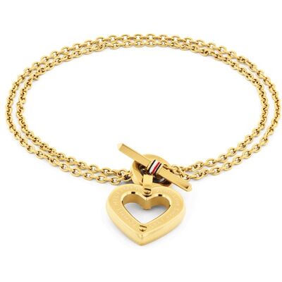 Tommy Hilfiger Brățară placată cu aur cu inimioară Toggle Heart 2780970 Tommy Hilfiger Brățară placată cu aur cu inimioară Toggle Heart 2780970