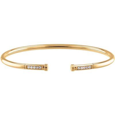 Tommy Hilfiger Brățară solidă placată cu aur, cu cristale TH2780251 Tommy Hilfiger Brățară solidă placată cu aur, cu cristale TH2780251