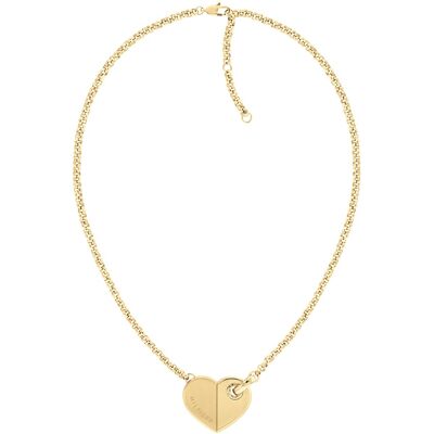 Tommy Hilfiger Colier fermecător din oțel placat cu aur Bold Hearts 2780927 Tommy Hilfiger Colier fermecător din oțel placat cu aur Bold Hearts 2780927