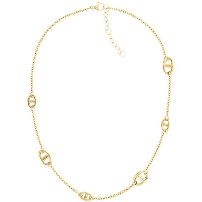 Tommy Hilfiger Colier decent placat cu aur Marina 2781022 Tommy Hilfiger Colier decent placat cu aur Marina 2781022