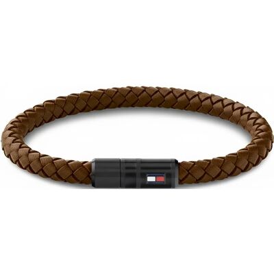 Tommy Hilfiger Brățară stilată din piele maro 2790668 19.5 cm Tommy Hilfiger Brățară stilată din piele maro 2790668 19.5 cm
