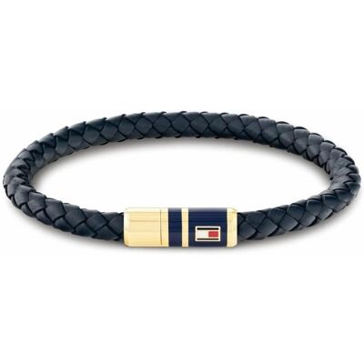 Tommy Hilfiger Brățară stilată din piele albastră închisă 2790640S Tommy Hilfiger Brățară stilată din piele albastră închisă 2790640S