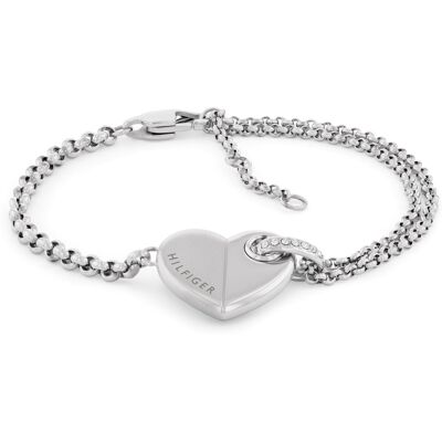 Tommy Hilfiger Brățară fermecătoare din oțel cu inimioară Bold Heart 2780928 Tommy Hilfiger Brățară fermecătoare din oțel cu inimioară Bold Heart 2780928