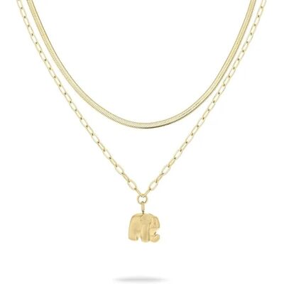Tamaris Set elegant de coliere placate cu aur Elefant Little Elephant TJ-0597-N-47 Tamaris Set elegant de coliere placate cu aur Elefant Little Elephant TJ-0597-N-47