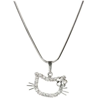 Levien Colier pentru fete Pisică cu floare Crystak Levien Colier pentru fete Pisică cu floare Crystak