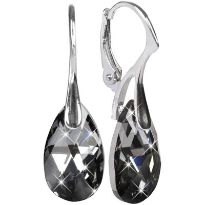 Levien Cercei misterioși cu cristale Pear Silver Night Levien Cercei misterioși cu cristale Pear Silver Night