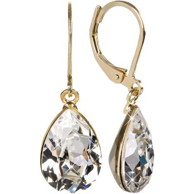 Levien Cercei eleganți placați cu aur cu cristale Pear Crystak Levien Cercei eleganți placați cu aur cu cristale Pear Crystak