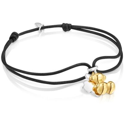 Tous Brățară neagră din nailon cu ursuleți Bold Bear 1004458200 Tous Brățară neagră din nailon cu ursuleți Bold Bear 1004458200