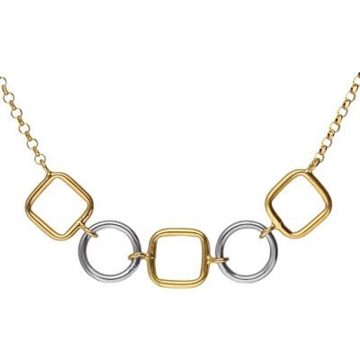 Victoria Cruz Colier elegant bicolor din argint Nivola A5509-BG Victoria Cruz Colier elegant bicolor din argint Nivola A5509-BG
