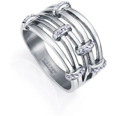 Viceroy Inel modern din oțel cu cristale Chic 75367A01 59 mm Viceroy Inel modern din oțel cu cristale Chic 75367A01 59 mm