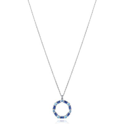Viceroy Colier minunat din argint cu pietre de zircon albastre Elegant 9121C000-33 Viceroy Colier minunat din argint cu pietre de zircon albastre Elegant 9121C000-33