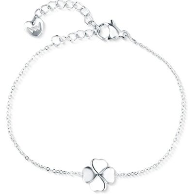 Vuch Brățară frumoasă din oțel Trifoi cu patru foi Fouria Silver Vuch Brățară frumoasă din oțel Trifoi cu patru foi Fouria Silver