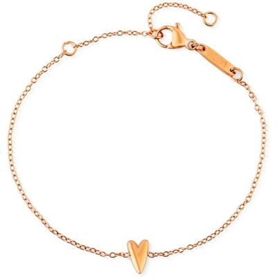 Vuch Brățară din oțel cu inimă de design Amora Rose Gold Vuch Brățară din oțel cu inimă de design Amora Rose Gold