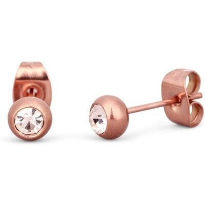 Vuch Cercei fermecători bronz cu cristal Gem Rose Gold Vuch Cercei fermecători bronz cu cristal Gem Rose Gold