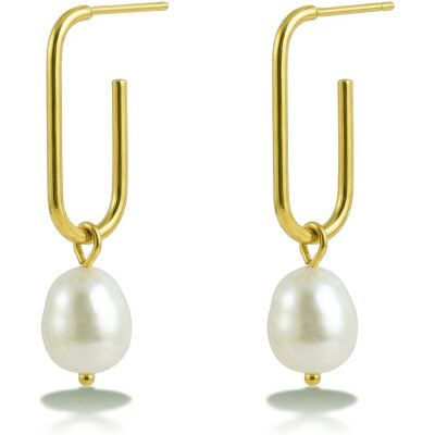 Victoria Walls Cercei placați cu aur 2 în 1 cu perlă Sylmara Gold VWE260814G Victoria Walls Cercei placați cu aur 2 în 1 cu perlă Sylmara Gold VWE260814G