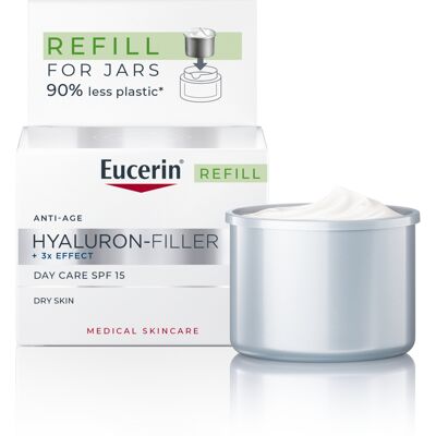 Eucerin Rezervă pentru crema pentru tenul matur SPF 15 Hyaluron-Filler+3x Effect (Day Care Refill) 50 ml Eucerin Rezervă pentru crema pentru tenul matur SPF 15 Hyaluron-Filler+3x Effect (Day Care Refill) 50 ml