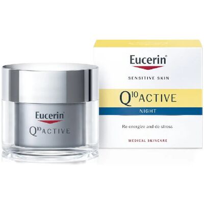 Eucerin Cremă de noapte regenerantă împotriva ridurilor pentru toate tipurile de piele sensibilă Q10 Active 50 ml Eucerin Cremă de noapte regenerantă împotriva ridurilor pentru toate tipurile de piele sensibilă Q10 Active 50 ml