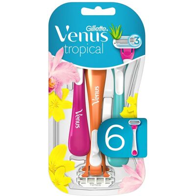 Gillette Aparate de ras de unică folosință Venus Tropical 6 buc Gillette Aparate de ras de unică folosință Venus Tropical 6 buc