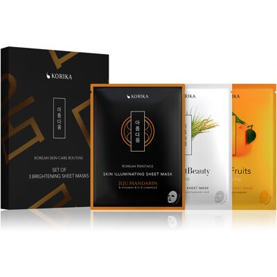 KORIKA Set de măști iluminatoare Brightening Sheet Masks KORIKA Set de măști iluminatoare Brightening Sheet Masks