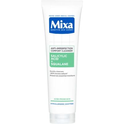 MIXA Anti-Imperfection Comfort Cleanser - Gel de curățare facial delicat pentru acnee 150ml MIXA Anti-Imperfection Comfort Cleanser - Gel de curățare facial delicat pentru acnee 150ml