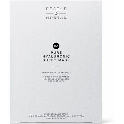 Pestle & Mortar Mască hidratantă cu colagen și ceramide (Pure Hyaluronic Sheet Mask) 3 buc Pestle & Mortar Mască hidratantă cu colagen și ceramide (Pure Hyaluronic Sheet Mask) 3 buc