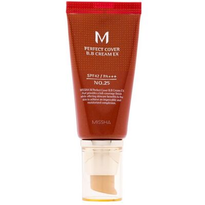 Missha BB Cream SPF 42 Perfect Cover (BB Cream Ex) 50 ml 25 Warm Beige Missha BB Cream SPF 42 Perfect Cover (BB Cream Ex) 50 ml 25 Warm Beige