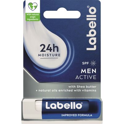 Labello Men Active 24h Hidratație Balsam de buze SPF15 Labello Men Active 24h Hidratație Balsam de buze SPF15