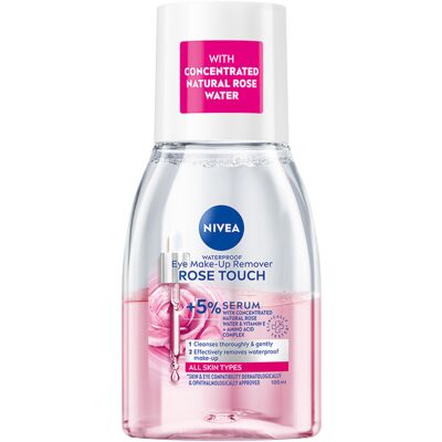 Nivea Demachiant bifazic pentru ochi Rose Touch (Waterproof Eye Make-Up Remover) 100 ml Nivea Demachiant bifazic pentru ochi Rose Touch (Waterproof Eye Make-Up Remover) 100 ml