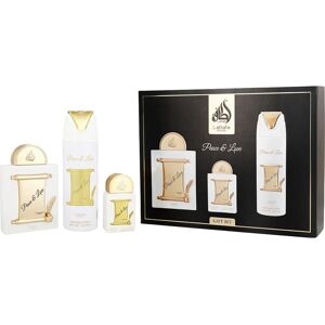 Lattafa Peace & Love - EDP 100 ml + EDP 20 ml + deodorant spray 200 ml Lattafa Peace & Love - EDP 100 ml + EDP 20 ml + deodorant spray 200 ml