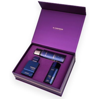 Al Haramain Amber Oud Dubai Night - extract parfumat 75 ml + extract parfumat 30 ml + spray de corp 250 ml Al Haramain Amber Oud Dubai Night - extract parfumat 75 ml + extract parfumat 30 ml + spray de corp 250 ml