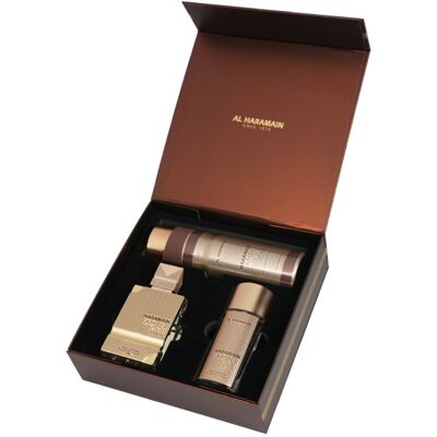 Al Haramain Amber Oud Gold Edition Extreme - extract parfumat 75 ml + extract parfumat 30 ml + deodorant spray 200 ml Al Haramain Amber Oud Gold Edition Extreme - extract parfumat 75 ml + extract parfumat 30 ml + deodorant spray 200 ml
