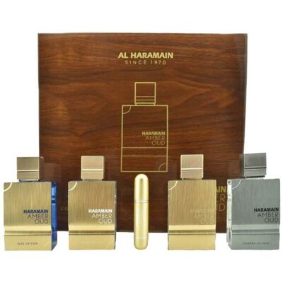 Al Haramain Kolekce Amber Oud - EDP 4 x 60 ml + flacon reîncărcabil Al Haramain Kolekce Amber Oud - EDP 4 x 60 ml + flacon reîncărcabil