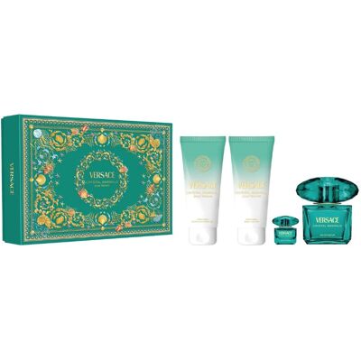 Versace Crystal Emerald - EDP 90 ml + gel de duș 100 ml + loțiune de corp 100 ml + EDP 5 ml Versace Crystal Emerald - EDP 90 ml + gel de duș 100 ml + loțiune de corp 100 ml + EDP 5 ml